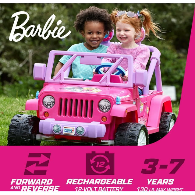 Mattel Barbie Jeep Wrangler Battery Powered Ride On Wayfair Canada